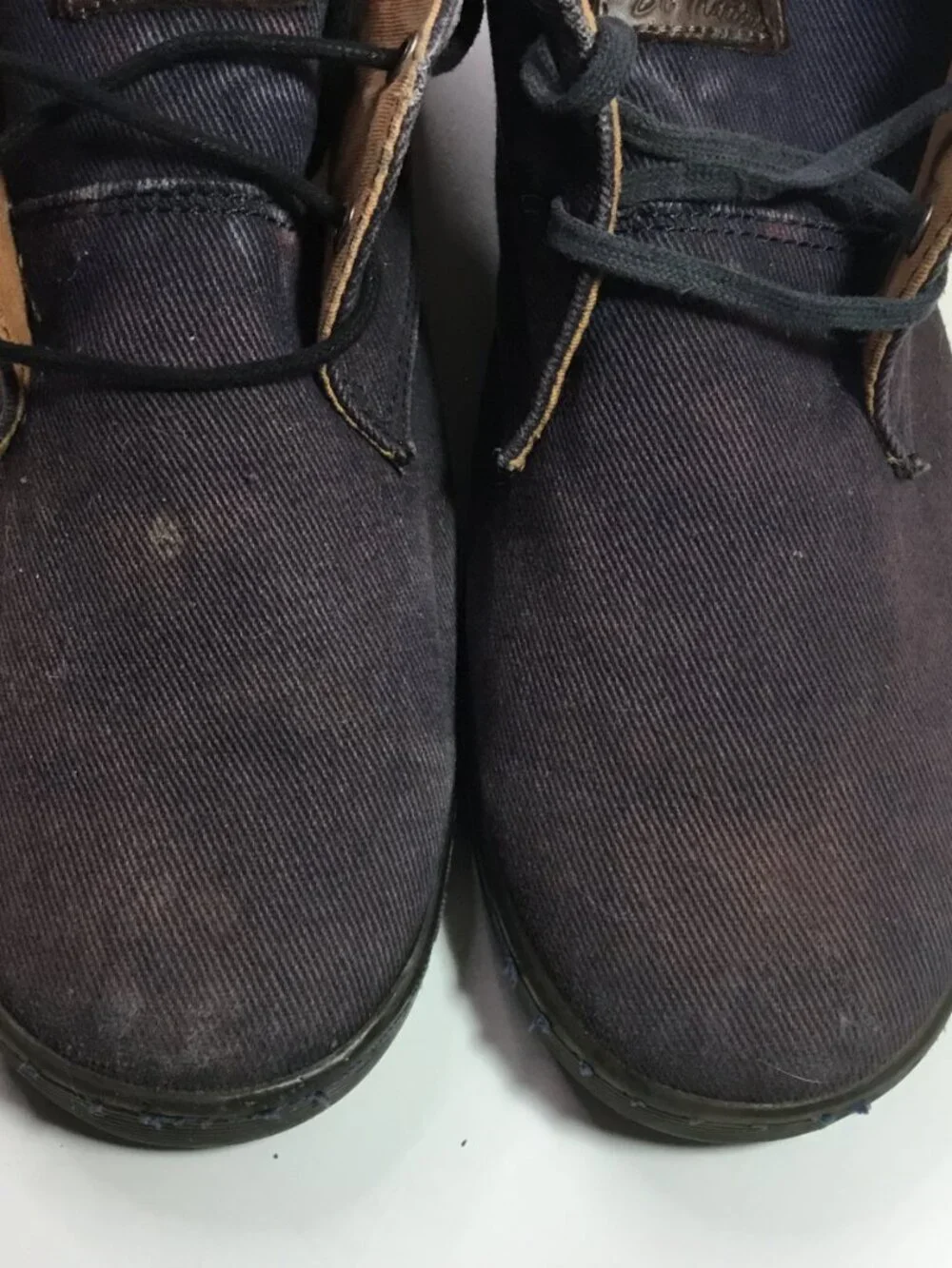 Dr. Martens Boots Men's 11M Blue Mayport Canvas Desert Lace Up Ankle Cut